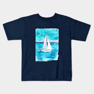 Sailboat cruising Kids T-Shirt